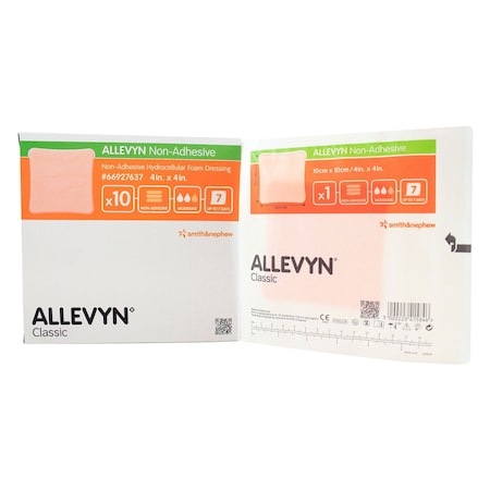Allevyn Classic Nonadhesive without Border Foam Dressing, 4 x 4 Inch, Sterile, 10PK 66007637